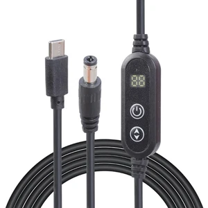 Type C to 5.5x2.1mm Power Extension Charging Cable Charging Cord with Switching - Picture 1 of 8