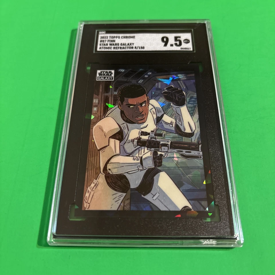 2022 Topps Star Wars Galaxy Chrome 87 ATOMIC REFRACTOR / 150 SGC 9.5! Finn - Image 1 of 4