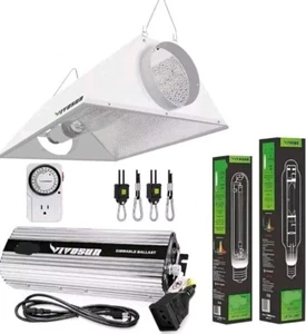 Vivosun 1000 Watt HPS/MH Grow Light Kit Bundle Leuchten Vorschaltgerät Timer & Haube NEU - Bild 1 von 12