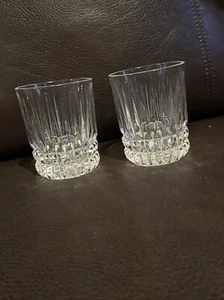 (2) Fostoria Heritage Clear Double Old Fashioned Cocktail Glasses Whisky Nice!! - Picture 1 of 13