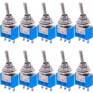 10 pezzi mini interruttori a levetta 3 pin SPDT ON-OFF-ON 3 posizioni MTS-103 US spedizione gratuita - Foto 1 di 6