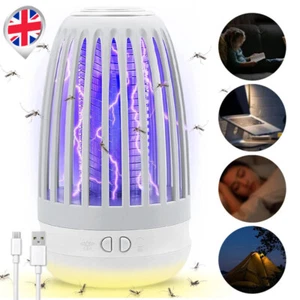 Electric Mosquito Killer Lamp USB UV Insect Fly Pest Bug Zapper Catcher Trap UK - Picture 1 of 17
