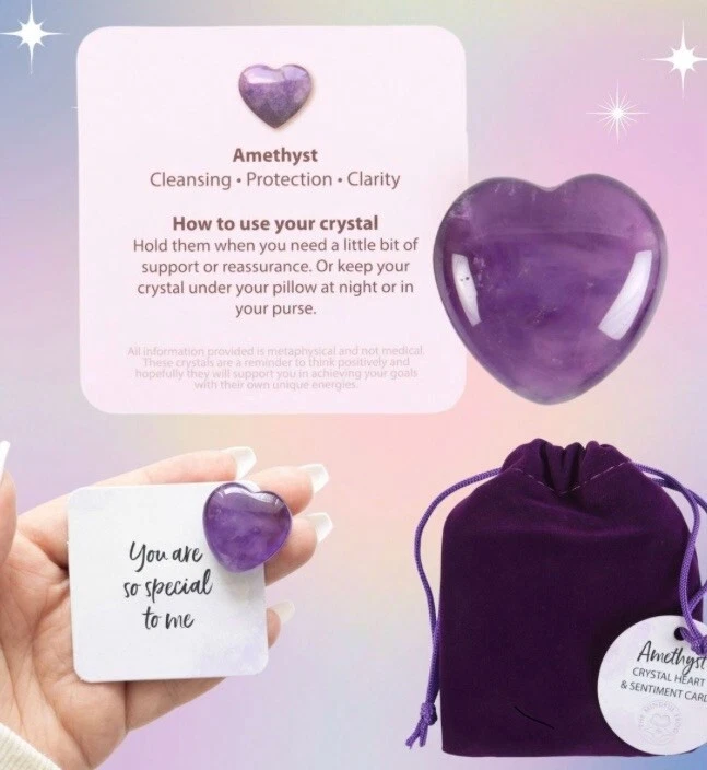 Amethyst Crystal Heart  - Image 1 of 1
