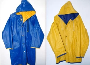 Wende Regenjacke Vintage Sehr weich PVC Regenmantel Regen Mantel Jacke 48/M - Bild 1 von 6