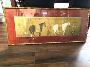 Han Kan Pferde Orientalisches Wandbild 21x49 - Bild 1 von 6