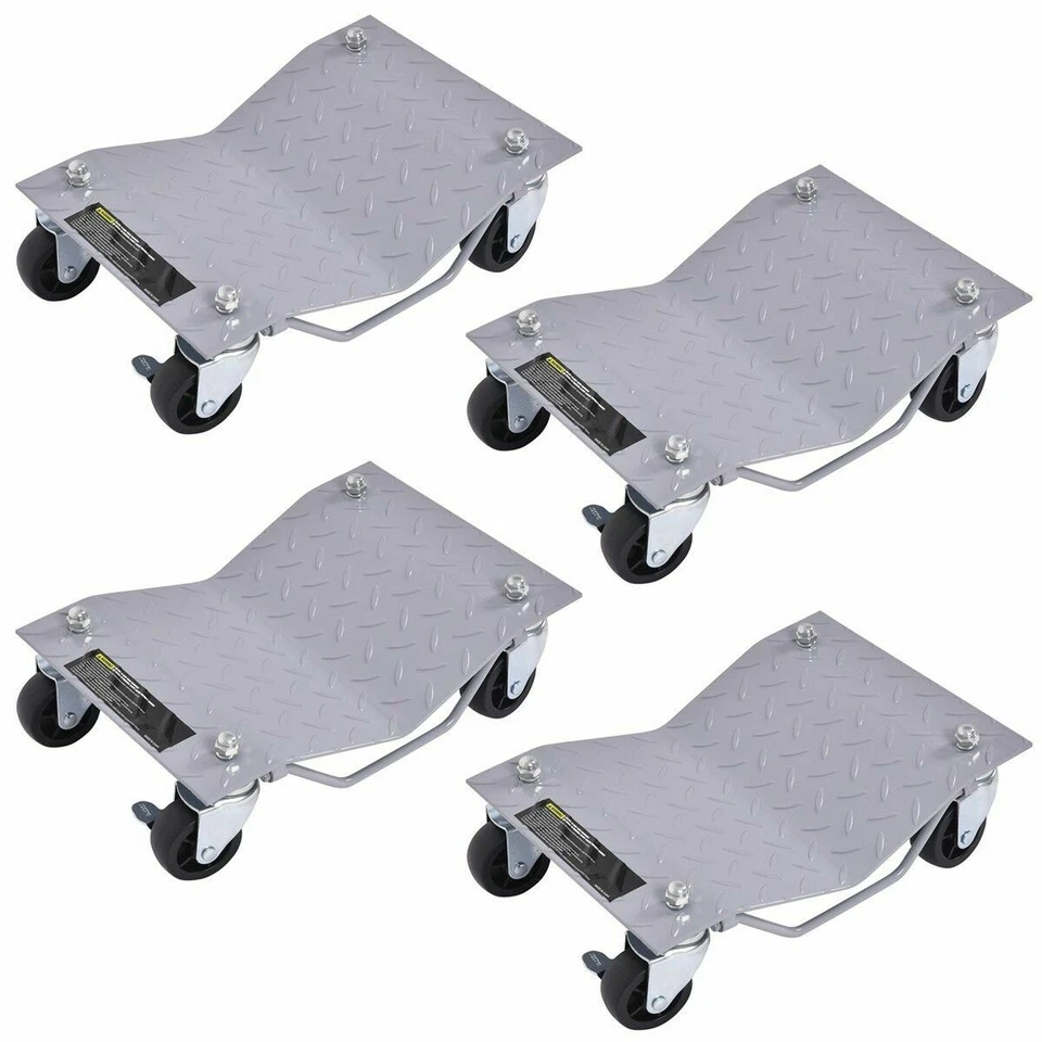 IRONMAX 4 X 3" Set Tire Wheel Dolly Vehicle Car Auto Repair Moving Diamond Gray Foto 1 de 4