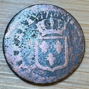 PIECE DE 1 SOL A L’ÉCU LOUIS XVI 1782 (1265) FRAPPE  TRÈS EXCENTRÉE - Imagen 1 de 2