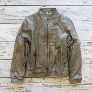 Vintage 70s Michael Hoban North Beach Leather Jacket Gray Rare Size 38 - Picture 1 of 14