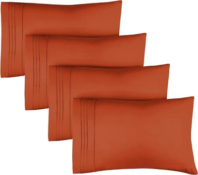 Juego de 4 fundas de almohada, fundas de almohada de microfibra suave de calidad hotelera de CGK Linens Foto 1 de 3