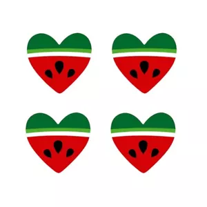 Set of 4 x Watermelon Heart Iron on Transfer for fabric free Palestine - Picture 1 of 2