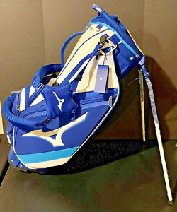 BNWT Mizuno Tour 6 Stand Golf Bag Royal Blue White 6-Way Divide Dual Strap