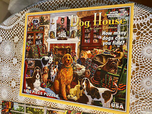 WHITE MOUNTAIN 2010 - 1000 Pc JIGSAW PUZZLE  DOG HOUSE Complete