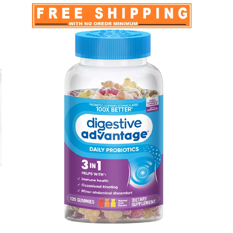 Gomitas probióticas diarias Digestive Advantage, 120 ct. Foto 1 de 4