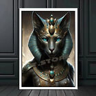 Bastet dio egizio gatto antico egitto poster tela canvas no cornice