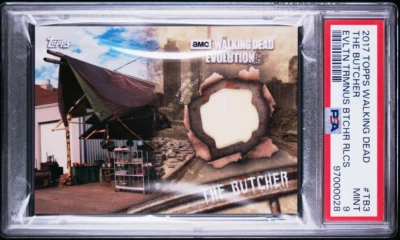 2017 WALKING DEAD BUTCHER COSTUME PATCH RELICS #TBR-TB3 THE BUTCHER PSA 9 MINT - Image 1 of 2
