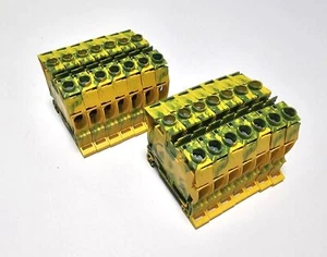 Paquete de 14 bloques de terminales ABB Entreelec 1SNK510150R0000 tierra verde-amarillo - nuevos - Imagen 1 de 3