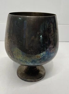 Vintage Epca Silverplate By Poole 831 Silver 7” Trophy Goblet Cup - Picture 1 of 12