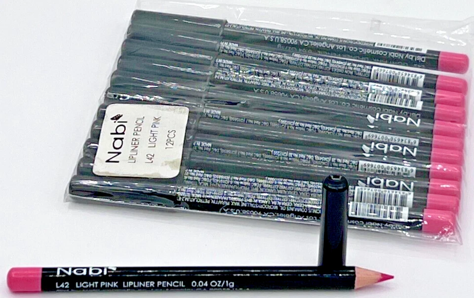 NABI LÁPIZ DELINEADOR DE LABIOS L42 LÁPIZ ROSA CLARO 0,04 OZ PAQUETE DE 12 Foto 1 de 1