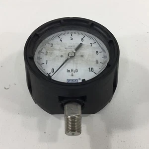 WIKA 0-10" H2O Vacuum Gauge Bottom Mount 1/2" NPT - Picture 1 of 8