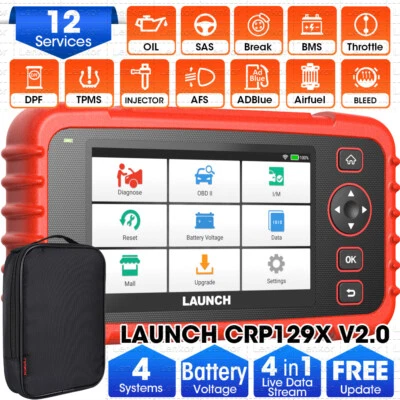 2025 Launch CRP129X V2.0 PRO Professional Automotive Diagnostic Tool Auto OBD2 Scanner 4 Systems - Image 1 of 4