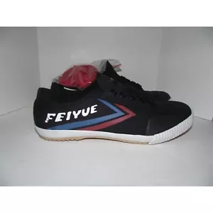 Zapatos clásicos de lona Feiyue negros y rojos talla 8 unisex - Imagen 1 de 5