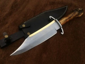 Custom Handmade 5160 Spring Steel Alamo Musso Bowie Knife with Bart Moore Guard  - Picture 1 of 12