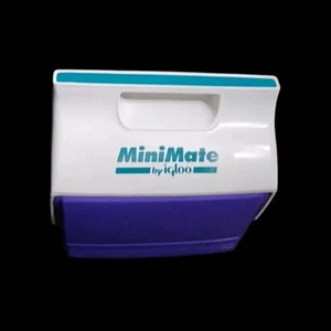 MiniMate by Igloo - Vintage Retro 1990’s Made In USA Purple & Teal Cooler - Picture 1 of 4