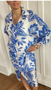 Kleid Kaftan Tunika Italy Gr. S M 36 38 Rayon jerfs jades neu - Bild 1 von 6