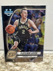 2024/25 Bowman Chrome U Fletcher Loyer Black Wave No. 97 Purdue Boilermakers - Picture 1 of 2
