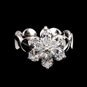 925 Sterling Silver Ring Pear Simulated Cz 6x4mm Gemstone Jewelry Size 7 - Picture 1 of 13