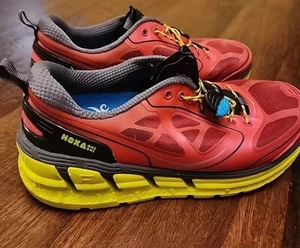Hoka One One W Conquest Pink Yellow Walking Running Shoes Women's 8.5 - 20108025 - Picture 1 of 9