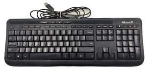 Microsoft Wired Keyboard 600 Model 1576 (BLACK) NO FEET - Picture 1 of 2