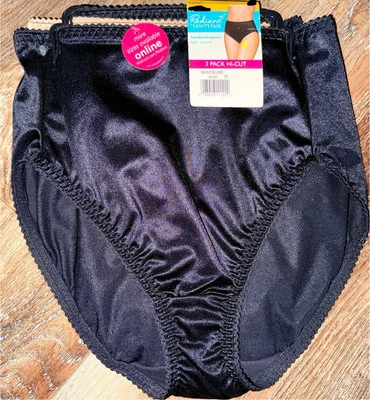 Vanity Fair Radiant Womens Hi-Cut Underwear Panties 3-Pair Nylon Blend (A) ~ M/6 - Image 1 of 4
