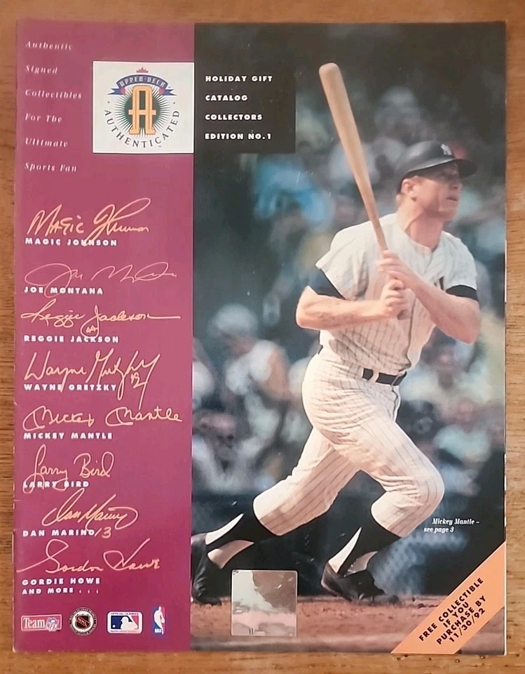 #2607 1992 cargador autenticado cubierta superior Mickey Mantle Foto 1 de 4