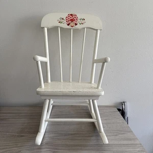 Vintage Strawberry Shortcake Holz Kinder Schaukelstuhl Kindergröße Möbel - Bild 1 von 15