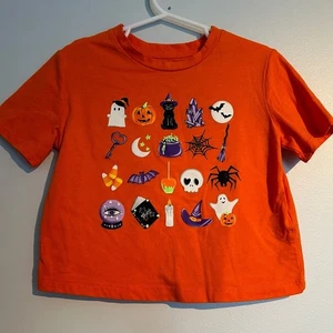 Kids Halloween Tee – Orange, Size XS (4/5), Gender Neutral - Picture 1 of 6