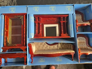 doll house furniture mahogany dining room set 1.12th A - Picture 1 of 5