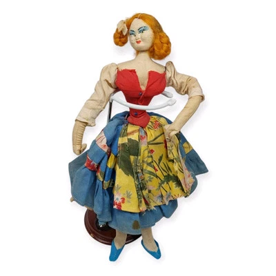 VINTAGE LAYNA ROLDAN OR KLUMPE CLOTH DOLL PEASANT VILLAGE GIRL LADY SPAIN - Image 1 of 4
