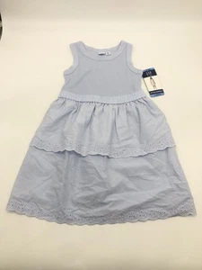 GAP Kids GIRLS Blue Dress Lace Eyelet pattern Lined Dress Size S 6/6X - Picture 1 of 5
