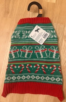 Holiday Tails A Handcrafted Fairisle Dog Sweater, S - Image 1 of 4