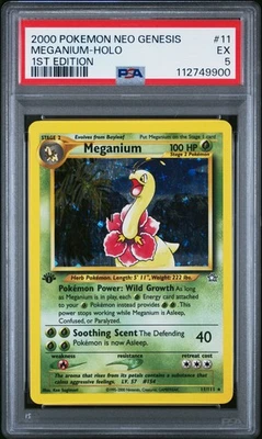 MEGANIUM Neo Genesis 1st Edition Holo #11 PSA 5 Vintage Pokemon - Image 1 of 2