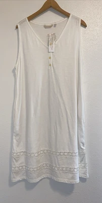 Vestido de noche Soft Surroundings Cottage Core grande Mary Rose marfil algodón grande nuevo con etiquetas Foto 1 de 4