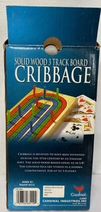 Cardinal Solid Wood Cribbage Board Unused with Sealed Cards - Picture 1 of 5
