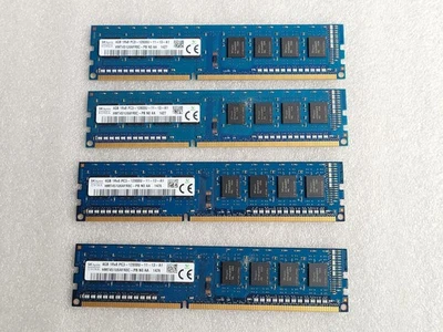 16GB SK hynix RAM Memory 4x 4GB 1Rx8 PC3-12800U-11-13-A1 DDR3 SDRAM Desktop PC - Image 1 of 4