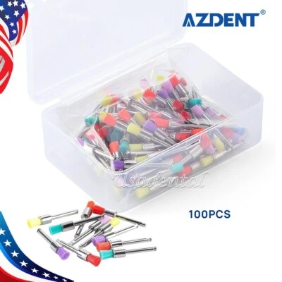 100pcs Colorful Nylon Bowl Polishing Polisher Prophy Brushes Dental Use RA - Image 1 of 4