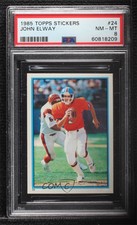 1985 Topps Coming Soon Stickers John Elway #24 PSA 8 HOF