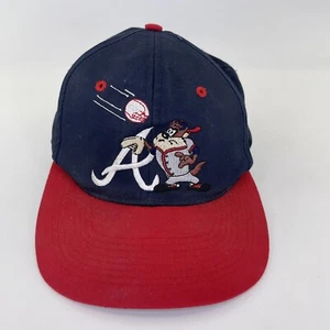 Vintage 1993 Atlanta Braves Taz MLB Baseball Snapback Hat Looney Tunes 90s" - Picture 1 of 11