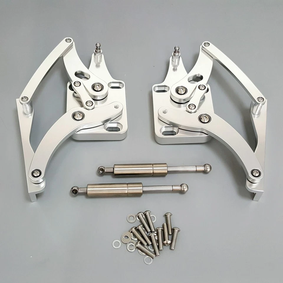 Billet Aluminum Hood Hinges Kit for Ford Mustang Comet Falcon Fairlane 1964-1965 - Image 1 of 4