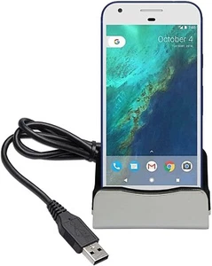 Desktop Dock Type-C USB Charging Charger Data Cradle Stand Station 2024✔SILVER - Picture 1 of 3