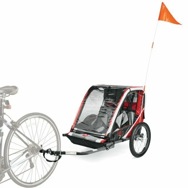 Allen Sports T2-R Deluxe 2-Child Bicycle Trailer - Red